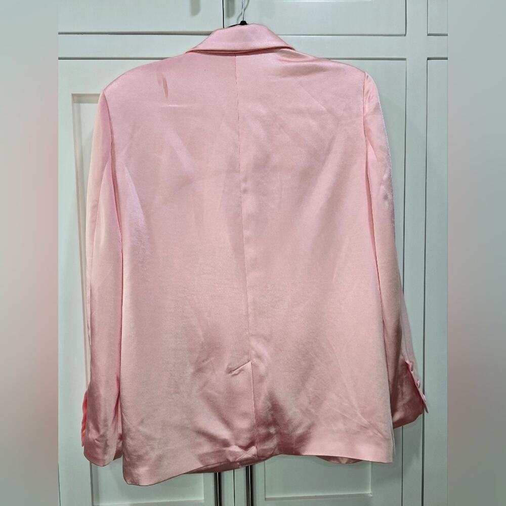 NWT Good American Pink Satin Blazer – Size 0 - Picture 3 of 14